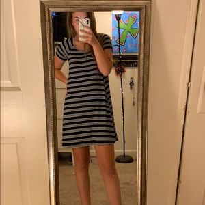 navy with white strips dress from old navy